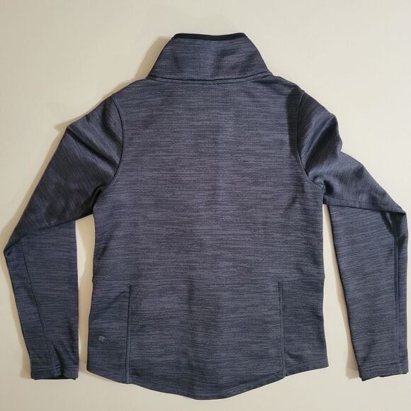 Champion Women's Tech Fleece Gray Asymmetrical Front Zip Long Sleeve Jacket - Picture 13 of 14